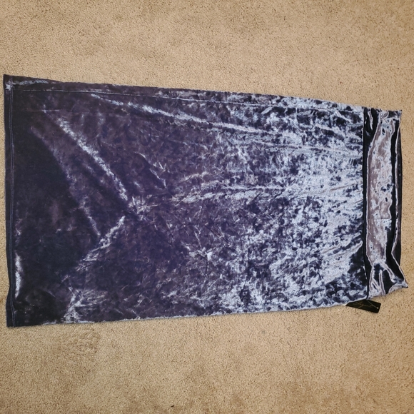 Blue velvet midi skirt Lularoe Elegant Ivy Large